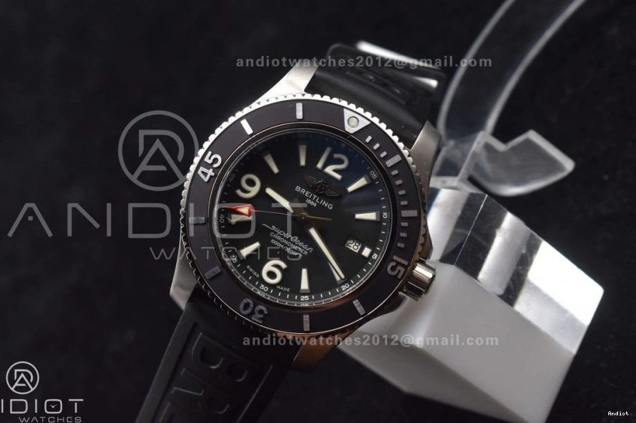 Black Bezel 1:1 Strap 44 Edition A2824 On Dial TF Superocean Rubber Best Black Automatic Black 0218